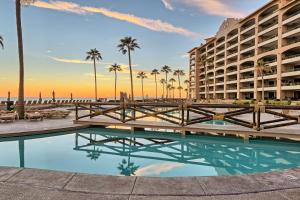a view of the beach from the pool at the resort at 3 Bedroom Beach Front at Sonoran Spa E410 in Puerto Peñasco