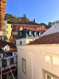 an overhead view of a city with buildings at Sintra Central Apartment in Sintra +5 photos