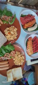 a group of plates of food on a table at Khao Sok Moon Light Hill Camp in Khao Sok National Park