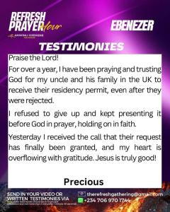 a screenshot of a text message about the lord at Havvina property in Mama