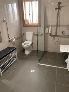 a bathroom with a toilet and a shower at Williamstown Bed and Breakfast in Williamstown +6 photos