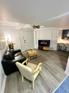 a living room with a couch and a table at Lovely apartment for rent in Vitry-sur-Seine