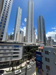 a view of a city with tall buildings at Apartamento Loft in Balneário Camboriú