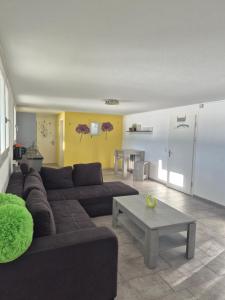 a living room with a couch and a table at Ferienwohnung Suter in Seewen +13 photos