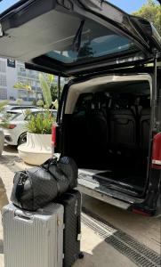 a car with its trunk open with luggage in it at Guided city Tour package in Tangier