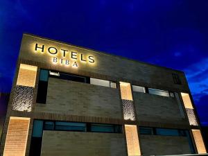 a building with the words hotels bba on it at Hotel Biba Life - Chia in Chía