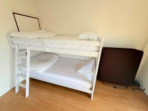 a room with two bunk beds and a television at テラスリバーサイド 301 in Miyazaki
