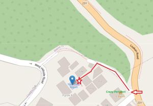 a map showing the approximate location of a resort at Tipid Camp Baguio A4,A5,A6 in Baguio