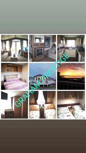 a collage of photos of a bedroom and a room at Grahams Prestige Craig Tara in Minishant