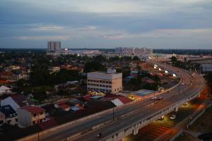an overhead view of a city with a highway at UrbaNest in Kota Bharu