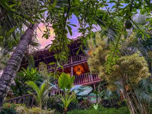 a resort with trees and plants in front of a building at Villa Tayrona in El Zaino
