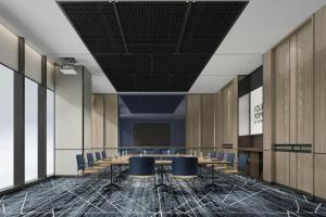a conference room with a long table and chairs at Four Points by Sheraton Hefei High-Tech Zone in Hefei