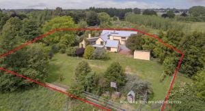 an aerial view of a house at Paradise in the city in Christchurch