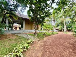 a dirt road in front of a house at Ecoya Riverside Resort in Balapitiya