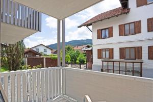 a view from the balcony of a house at Exclusive Maisonettewohnung! in Nesselwang +7 photos