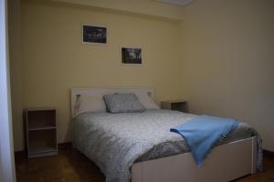 a bedroom with a bed and two pictures on the wall at Ezpeleta Palace in Berriozar