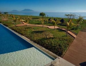 an aerial view of a resort with a swimming pool at Luxury Villa by Andres in San Juan