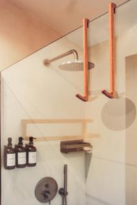 a bathroom with a sink and a shower at Agriturismo Scala - Eco Boutique B&B in Le Marche in Potenza Picena +70 photos