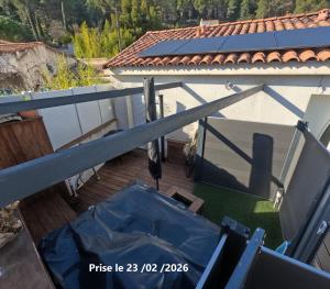 a view from the balcony of a house at Pardispourdeux - L'amour de l'eau in Cuges-les-Pins