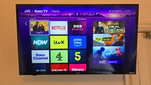 a television screen with different types of tv channels at Bod Gwynedd Bed and Breakfast in Betws-y-coed