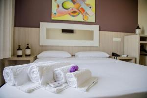 Postel nebo postele na pokoji v ubytování Eunapolis Plaza Hotel + 37 fotografií