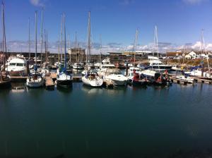 a bunch of boats are docked in a harbor at Kilmore Quay Castleview 1 - 5 Bedroom House in Kilmore Quay