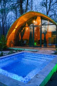 a igloo house with a swimming pool in front of it at Cottage TKESHI in Godogani +7 photos