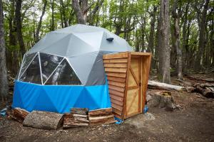 a tent in the middle of the woods at Fitz Roy Comfort Camp - El Chaltén in El Chalten