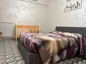 a bedroom with a large bed in a room at Elisir house in Palermo