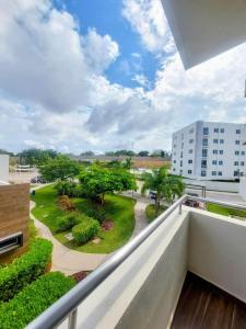 a view from the balcony of a building at Apartment with balcony overlooking crystal-clear lagoon and in Mazatlán