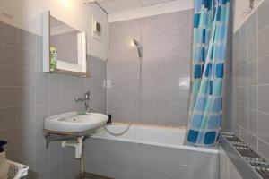 a bathroom with a shower and a sink and a tub at Kechnec - Seňa in Kehnec