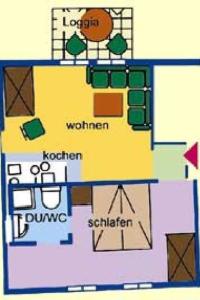 a floor plan of a house at Apartment FEWO Veilchen by Interhome in Ernst