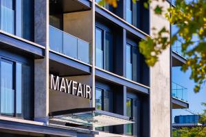 a building with the mayfair sign on it at The Mayfair in Christchurch