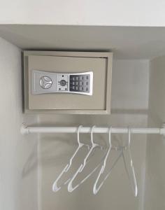a control panel in a closet with tongs in it at Balcones de Venecia in Cartagena de Indias