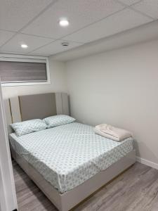 a bedroom with a bed in a room at Urban Haven Suite in Winnipeg