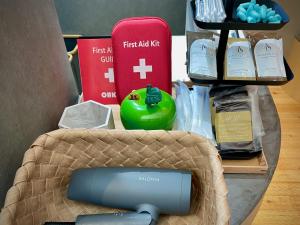 a hair dryer sitting on top of a table at hatago STAY Shinmachi in Nakatsugawa