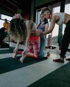 a group of women in a yoga class at Villa Baraka in İznik +44 photos