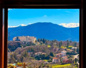 a view of a city from a window at IL COLLE Holiday Home - FIUGGI - Charming independent home in the historic center, near the Thermal Baths & Wellness Retreats in Fiuggi