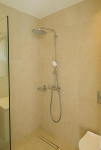 a shower with a shower head in a bathroom at Villa Artemis 4 - Etheras Properties in Kythira +43 photos