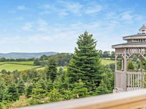 a gazebo and a pine tree in a field at 2 Bed in Paignton oc-93062 in Marldon