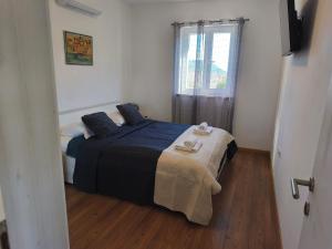 a bedroom with a bed and a window at Villa Leen Dubrovnik in Ðurinići +39 photos