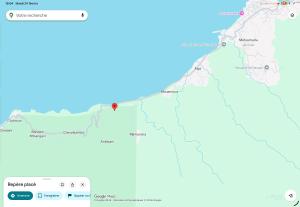 a map of the gulf of mexico with a red dot at Maison calme près de la mer in Mutsamudu +2 photos