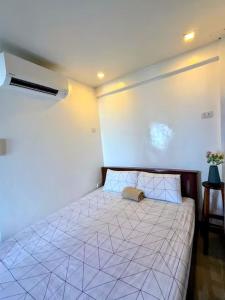 a bedroom with a large bed in a room at DJL Beach House - Bantayan Island in Patao