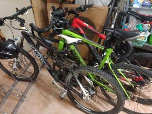 a group of bikes parked next to each other at Charming guest suite in triborder area in Huningue