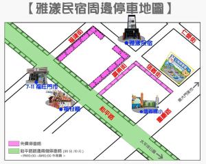 a map of the forbidden city at Avenue B&B in Hualien City