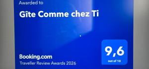a flyer for a gift comme cheezit at Gîte Comme chez Ti in Rostrenen