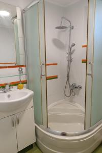 a bathroom with a shower and a sink at Apartments with parking space Vodice - 927 in Vodice +24 photos