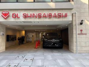 a car is parked inside of a car garage at DL Shinsaibashi in Osaka