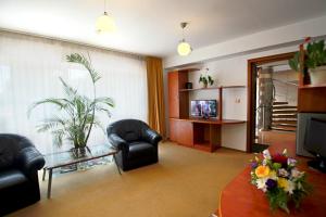 TV a/nebo společenská místnost v ubytování Hotel Herastrau
