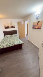 a bedroom with a bed and a painting on the wall at 2 Spacious Double Bedroom Apartment - Bradford in Bradford +36 photos